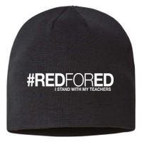 #RedForEd I Stand With My Teachers Red For Ed Sustainable Beanie