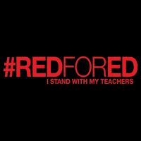 #RedForEd I Stand With My Teachers Red For Ed 16oz Travel Tumbler