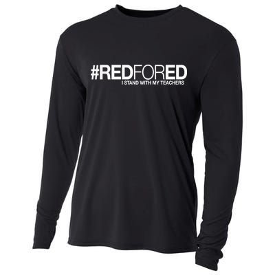 #RedForEd I Stand With My Teachers Red For Ed Cooling Performance Long Sleeve Crew