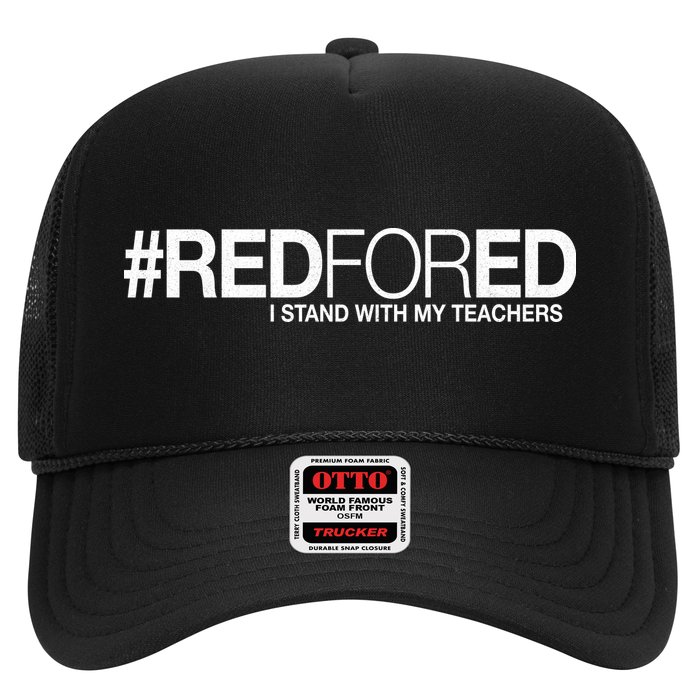 #RedForEd I Stand With My Teachers Red For Ed Trucker Hat