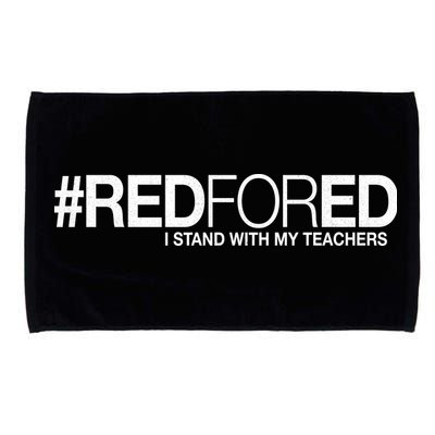 #RedForEd I Stand With My Teachers Red For Ed Microfiber Hand Towel
