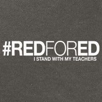 #RedForEd I Stand With My Teachers Red For Ed Cotton Canvas Backpack