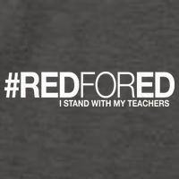 #RedForEd I Stand With My Teachers Red For Ed Vector Backpack