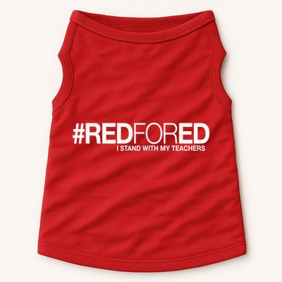 #RedForEd I Stand With My Teachers Red For Ed Doggie Tank
