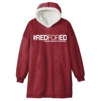 #RedForEd I Stand With My Teachers Red For Ed Hooded Wearable Blanket