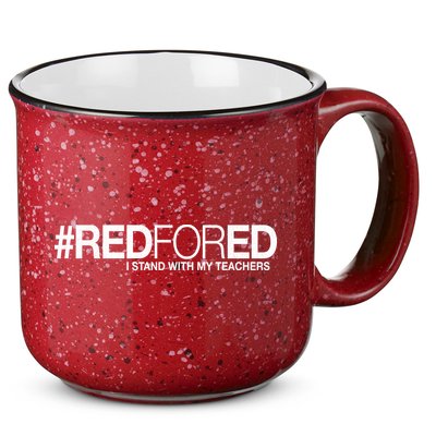 #RedForEd I Stand With My Teachers Red For Ed 15oz Campfire Ceramic Mug