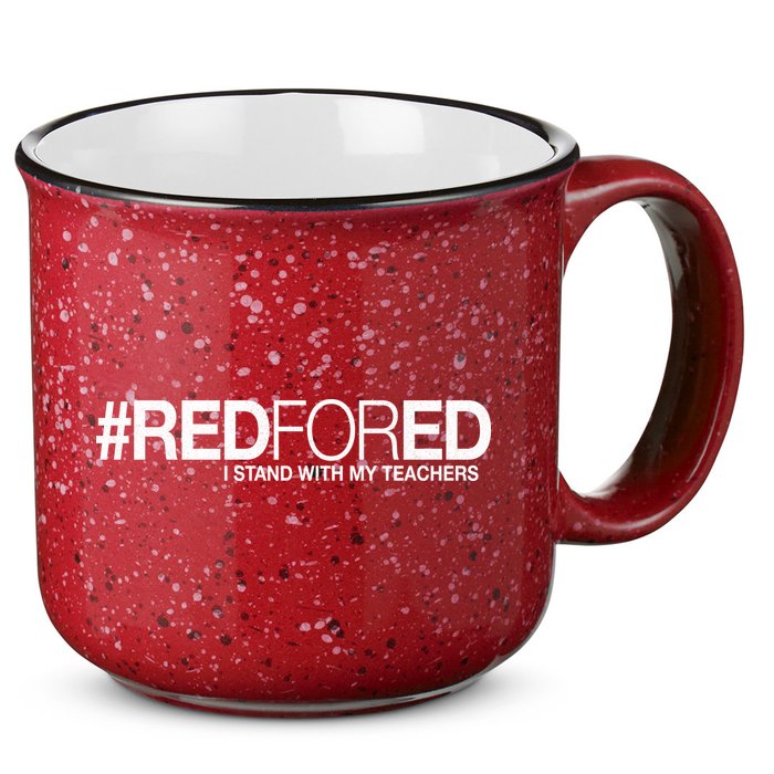 #RedForEd I Stand With My Teachers Red For Ed 15oz Campfire Ceramic Mug