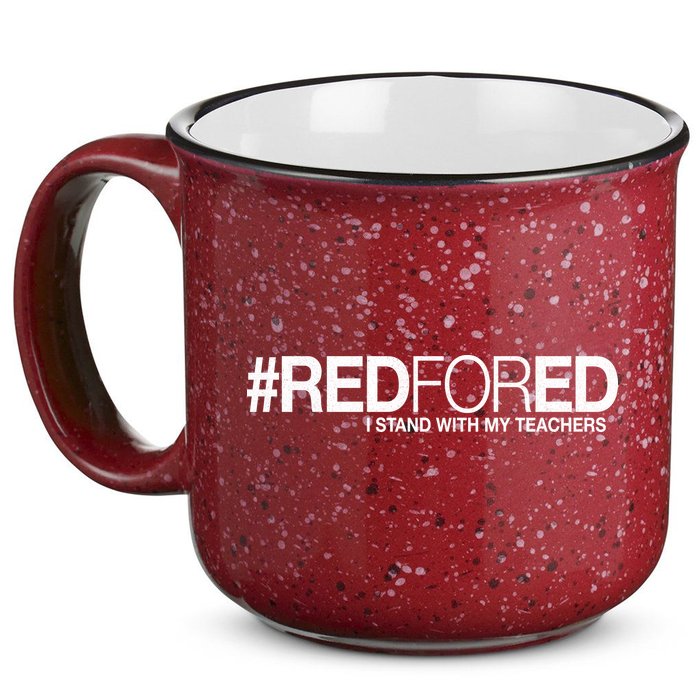 #RedForEd I Stand With My Teachers Red For Ed 15oz Campfire Ceramic Mug