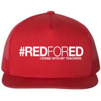 #RedForEd I Stand With My Teachers Red For Ed Flatbill Hat