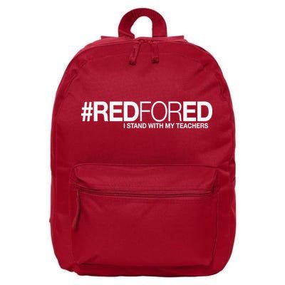 #RedForEd I Stand With My Teachers Red For Ed 16 in Basic Backpack