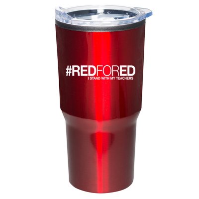 #RedForEd I Stand With My Teachers Red For Ed Tumbler