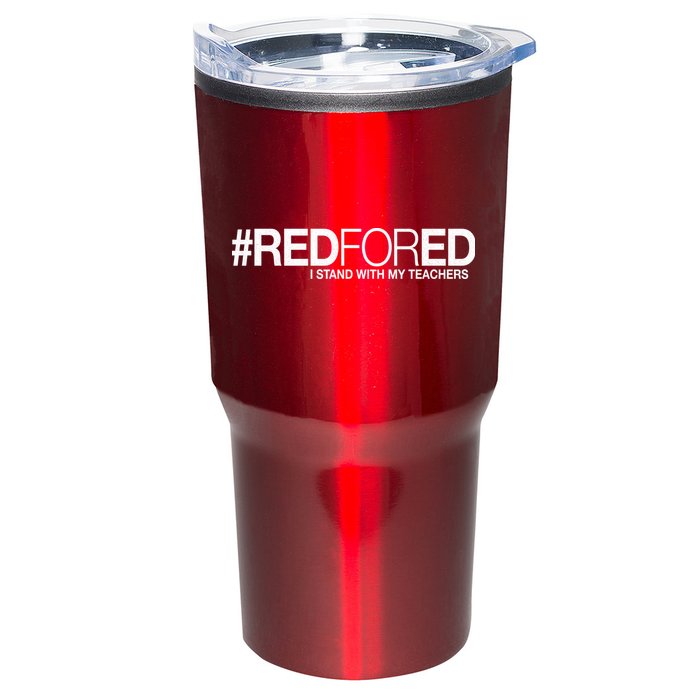 #RedForEd I Stand With My Teachers Red For Ed Tumbler