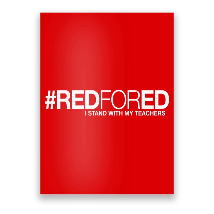 #RedForEd I Stand With My Teachers Red For Ed Poster