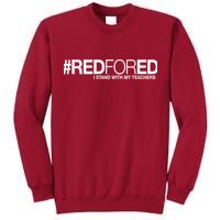 #RedForEd I Stand With My Teachers Red For Ed Tall Sweatshirt