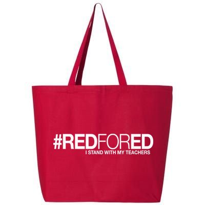 #RedForEd I Stand With My Teachers Red For Ed 25L Jumbo Tote