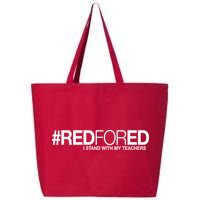 #RedForEd I Stand With My Teachers Red For Ed 25L Jumbo Tote
