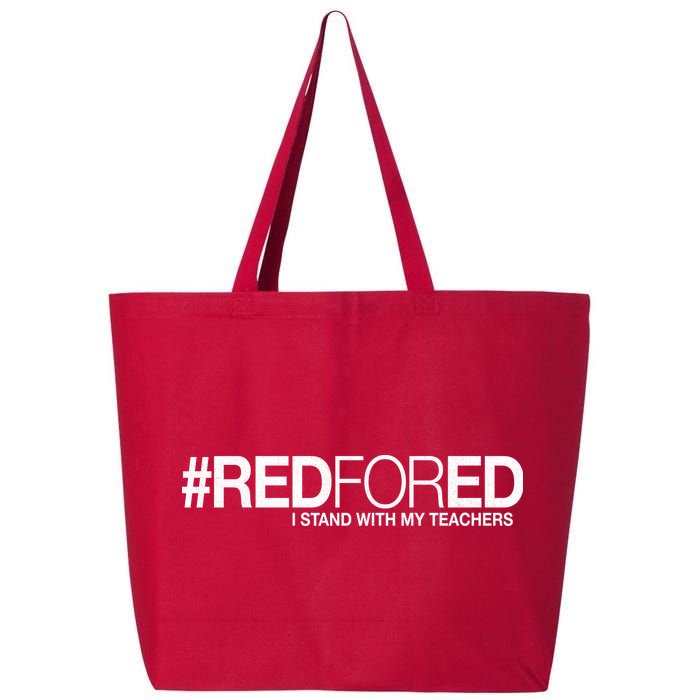 #RedForEd I Stand With My Teachers Red For Ed 25L Jumbo Tote