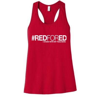 #RedForEd I Stand With My Teachers Red For Ed Womens Tank Top