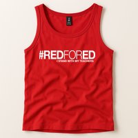#RedForEd I Stand With My Teachers Red For Ed Tank Top