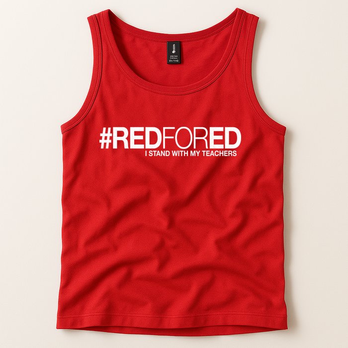 #RedForEd I Stand With My Teachers Red For Ed Tank Top