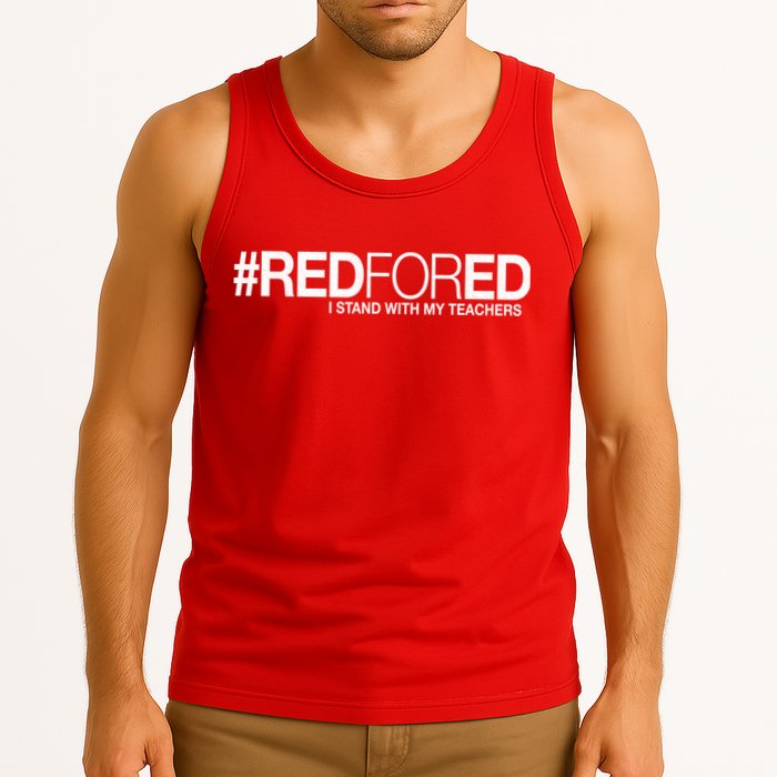 #RedForEd I Stand With My Teachers Red For Ed Tank Top