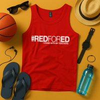 #RedForEd I Stand With My Teachers Red For Ed Tank Top