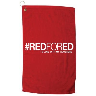 #RedForEd I Stand With My Teachers Red For Ed Golf Towel
