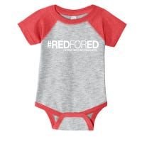 #RedForEd I Stand With My Teachers Red For Ed Infant Baby Jersey Bodysuit