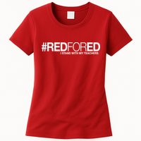 #RedForEd I Stand With My Teachers Red For Ed Womens T-Shirt