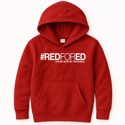 #RedForEd I Stand With My Teachers Red For Ed Kids Hoodie