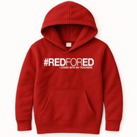 #RedForEd I Stand With My Teachers Red For Ed Kids Hoodie