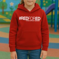 #RedForEd I Stand With My Teachers Red For Ed Kids Hoodie