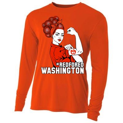 Redfored Red For Ed Washington Teachers Cooling Performance Long Sleeve Crew