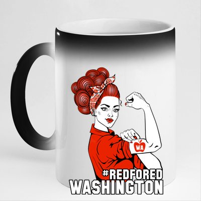 Redfored Red For Ed Washington Teachers 11oz Black Color Changing Mug