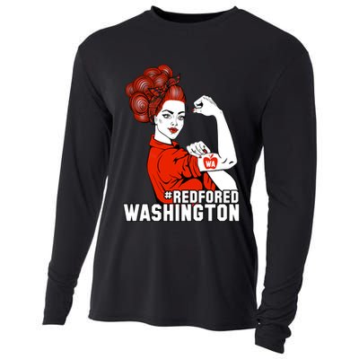 Redfored Red For Ed Washington Teachers Cooling Performance Long Sleeve Crew