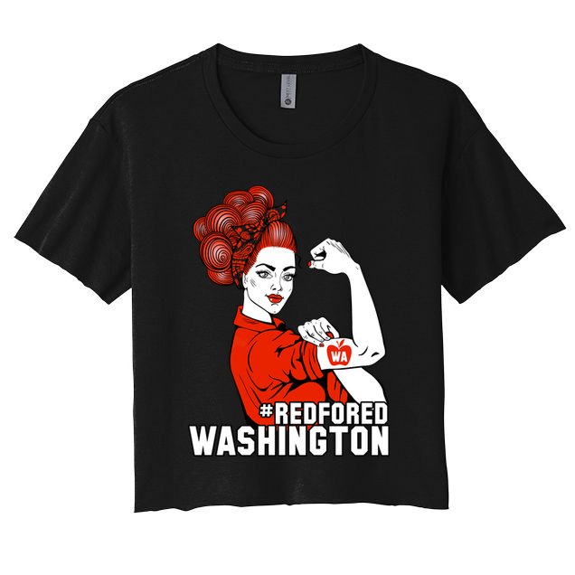 Redfored Red For Ed Washington Teachers Crop Top