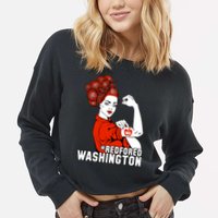 Redfored Red For Ed Washington Teachers Cropped Pullover Crew