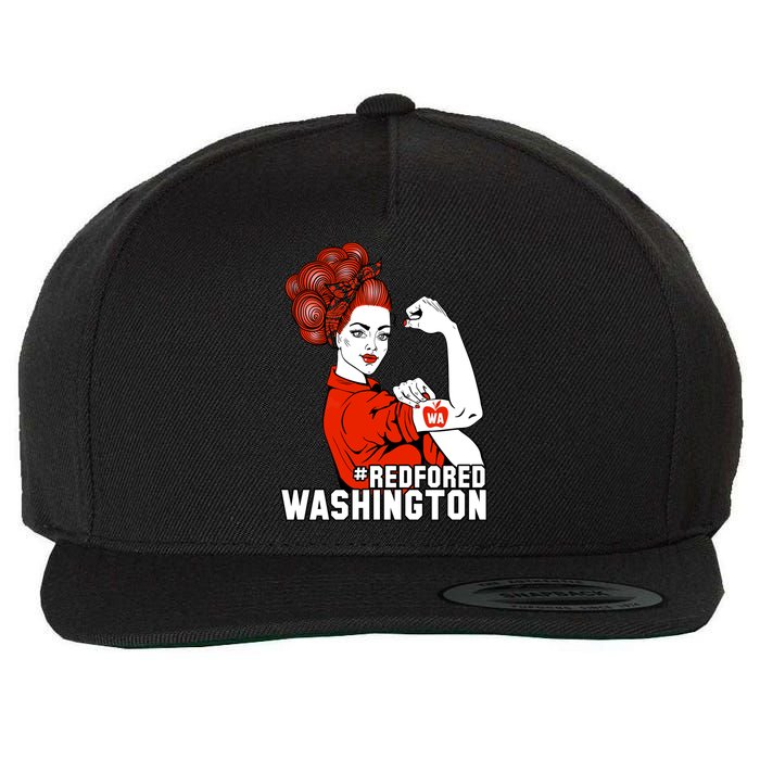Redfored Red For Ed Washington Teachers Wool Snapback Cap