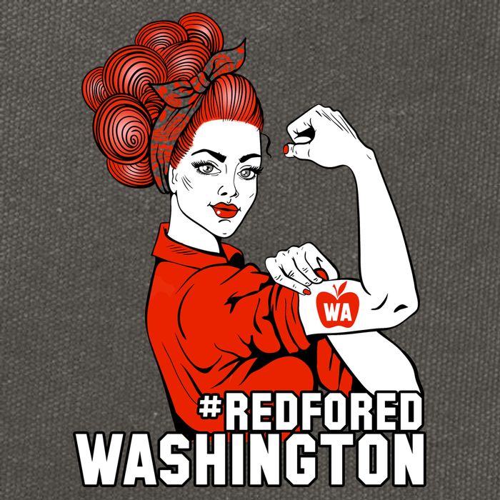 Redfored Red For Ed Washington Teachers Cotton Canvas Backpack