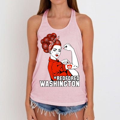 Redfored Red For Ed Washington Teachers Women's Knotted Racerback Tank