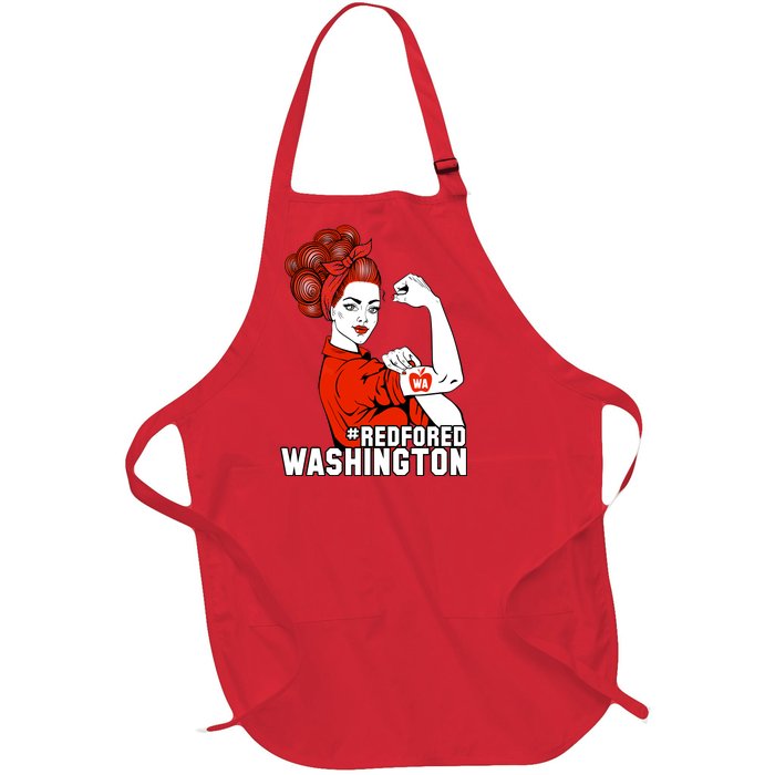 Redfored Red For Ed Washington Teachers Full-Length Apron With Pockets