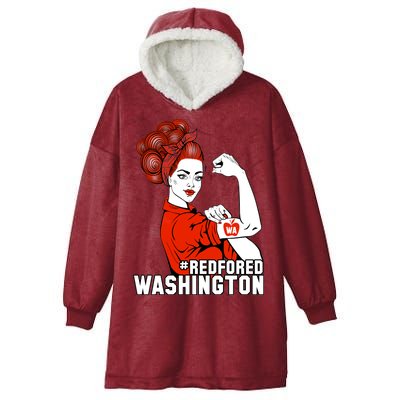 Redfored Red For Ed Washington Teachers Hooded Wearable Blanket