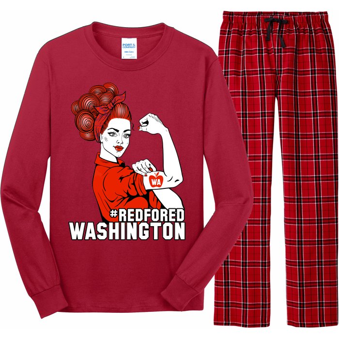 Redfored Red For Ed Washington Teachers Long Sleeve Pajama Set