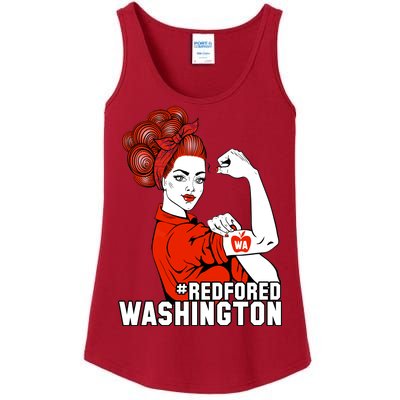 Redfored Red For Ed Washington Teachers Ladies Essential Tank