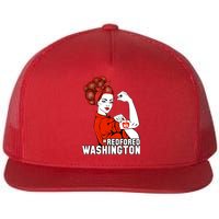 Redfored Red For Ed Washington Teachers Flat Bill Trucker Hat