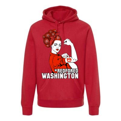 Redfored Red For Ed Washington Teachers Premium Hoodie