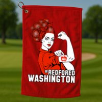 Redfored Red For Ed Washington Teachers Golf Towel