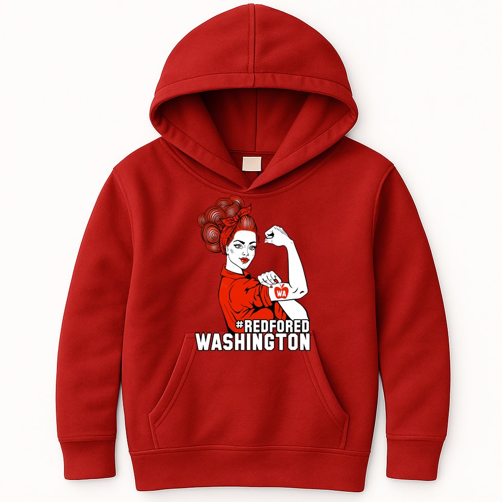 Redfored Red For Ed Washington Teachers Kids Hoodie
