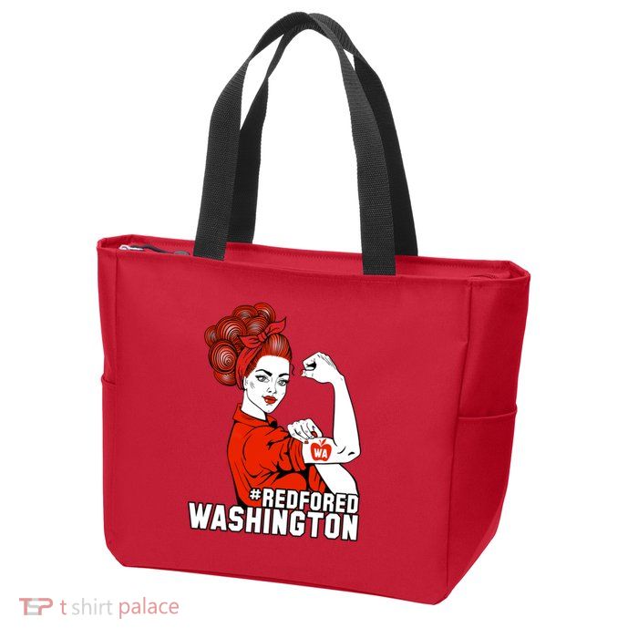Redfored Red For Ed Washington Teachers Zip Tote Bag