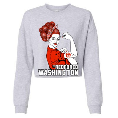 Redfored Red For Ed Washington Teachers Cropped Pullover Crew